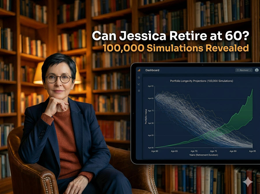 Can Jessica Retire at 60? What 100,000 Simulations Reveal