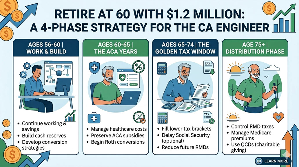 How a 56-Year-Old California Engineer Can Retire at 60 With $1.2 Million