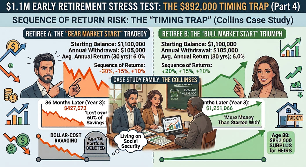 The $1.1M Early Retirement Stress Test: The $892,000 Timing Trap (Part 4 of 10)