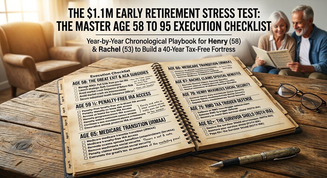 The $1.1M Early Retirement Stress Test: The Master Age 58 to 95 Execution Checklist (Part 10 of 10)
