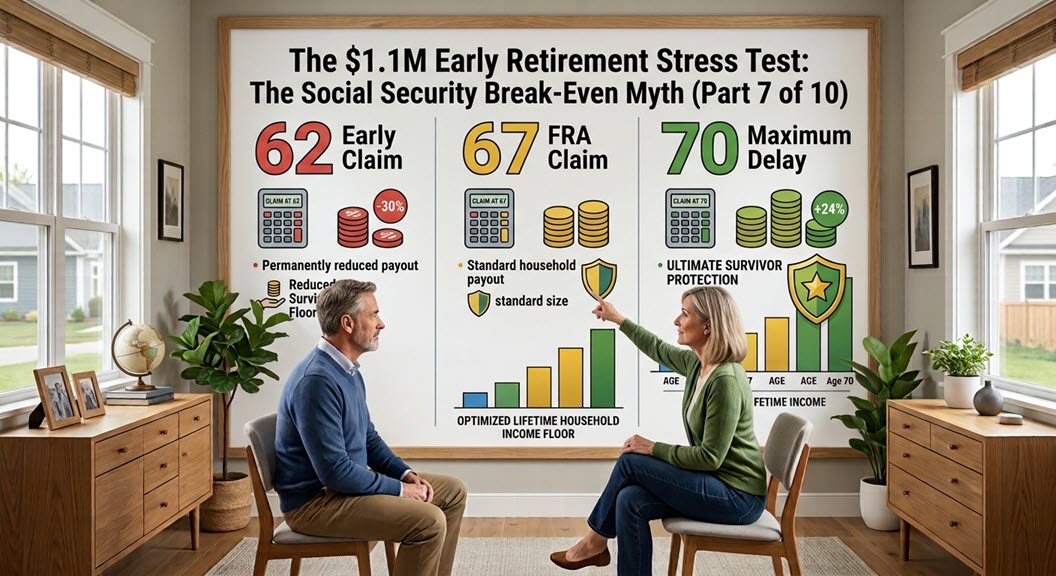The $1.1M Early Retirement Stress Test: The Social Security Break-Even Myth (Part 7 of 10)