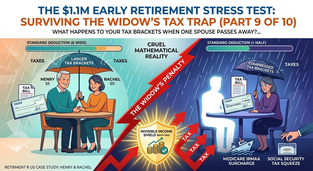 The $1.1M Early Retirement Stress Test: Surviving the Widow’s Tax Trap (Part 9 of 10)